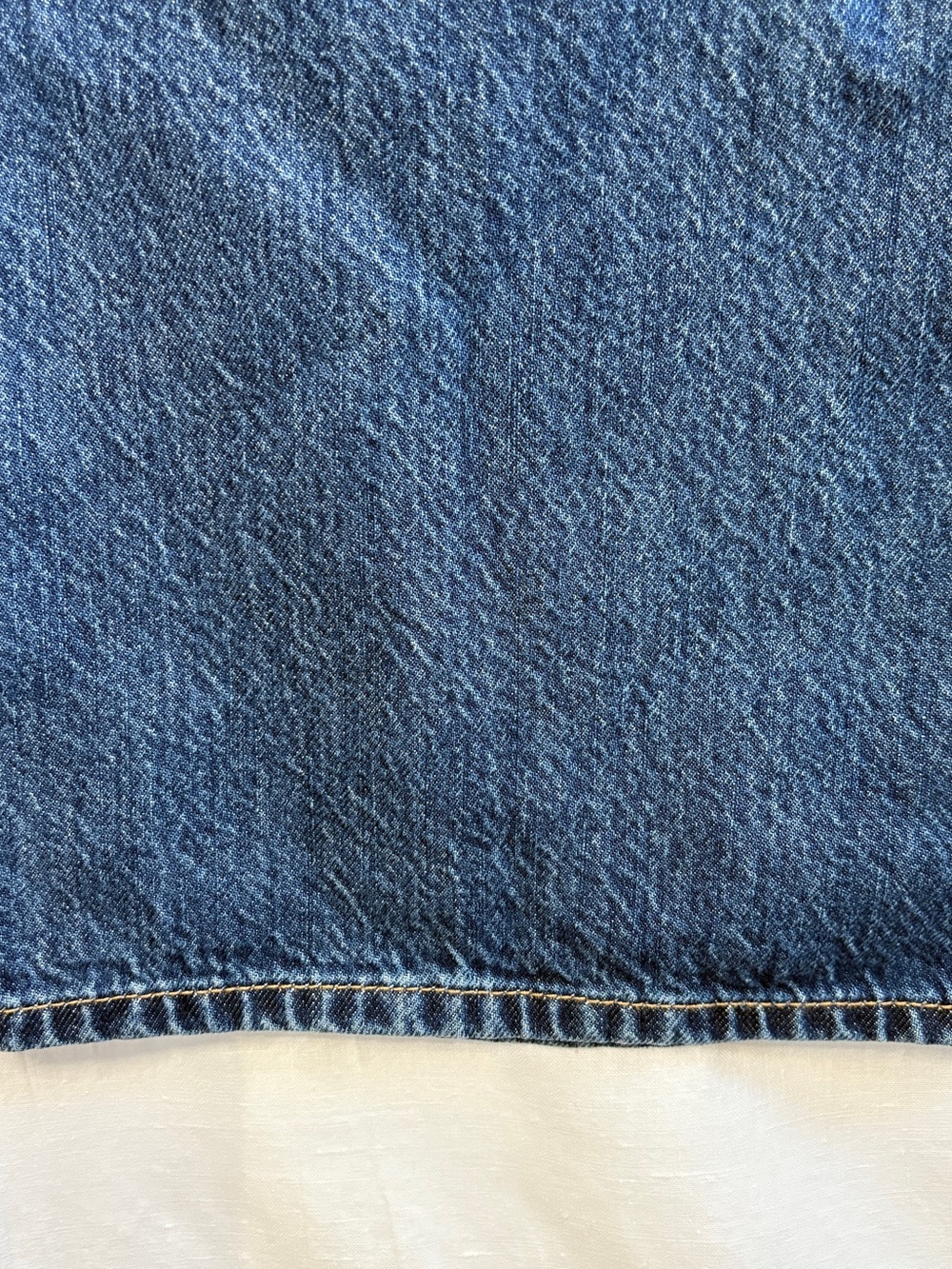 Abercrombie & Fitch Wide-Leg High Rise Jeans in Dark Blue - Picture 2 of 16